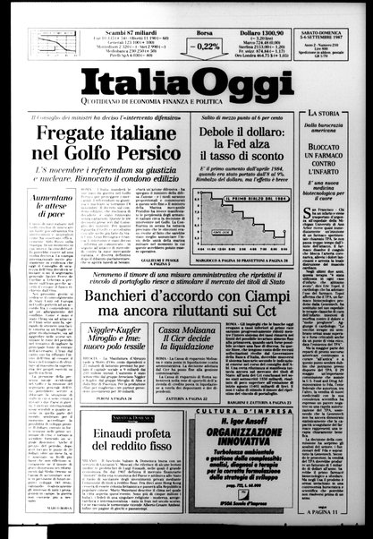 Italia oggi : quotidiano di economia finanza e politica